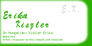 erika kiszler business card